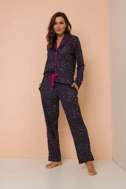 pijama conjunto manga longa com calca juliete lekazis