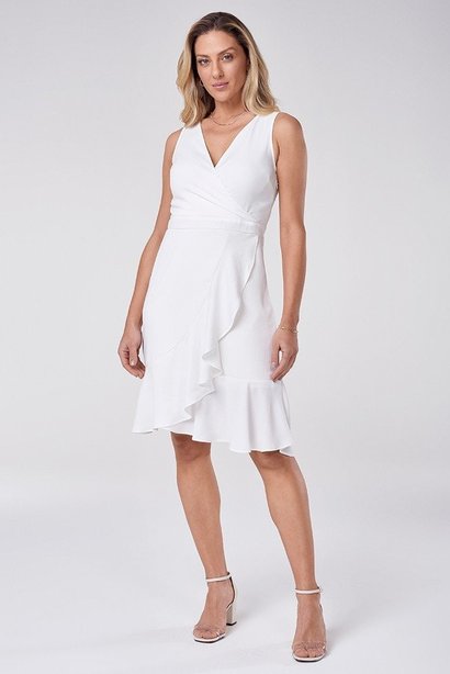 vestido branco com babados belarmina