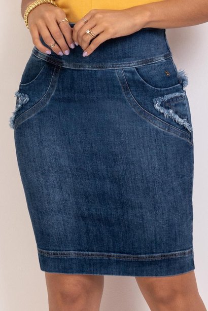 saia jeans com detalhes desfiados via tolentino 2