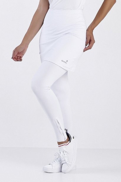 saia calca comprida branca em poliamida alta compressao saia justaepulari moda fitness evangelica modesta 1
