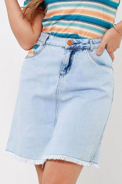 saia jeans evase barra desfeita detalhe listrado imperio jeans cima frontal ok