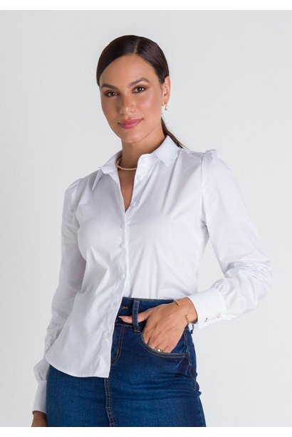 camisa feminina branca social gabriela lekazis cima