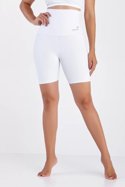 shorts modelador branco poliamida alta compressao epulari6 easy resize com