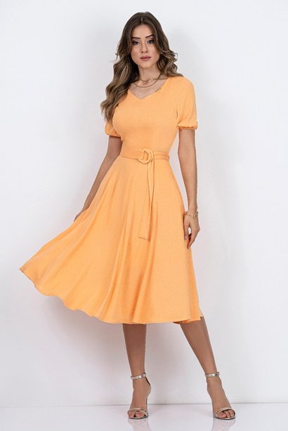 vestido gode laranja