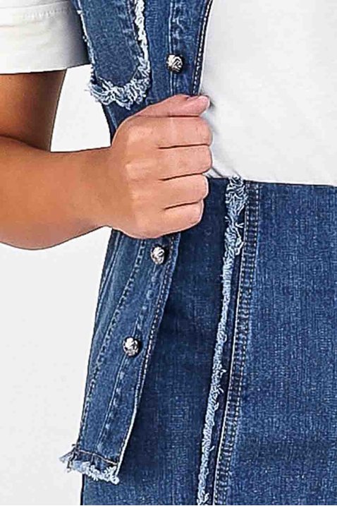 Colete Feminino Jeans Com Puídos Império Z