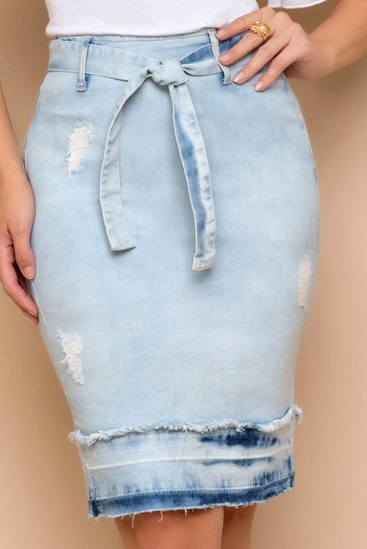 saia jeans lapis com faixa 3