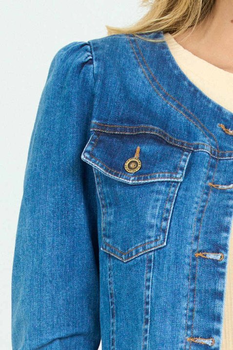 Jaqueta Jeans Sem Mangas com Bainha Desfiada - Ready-to-Wear