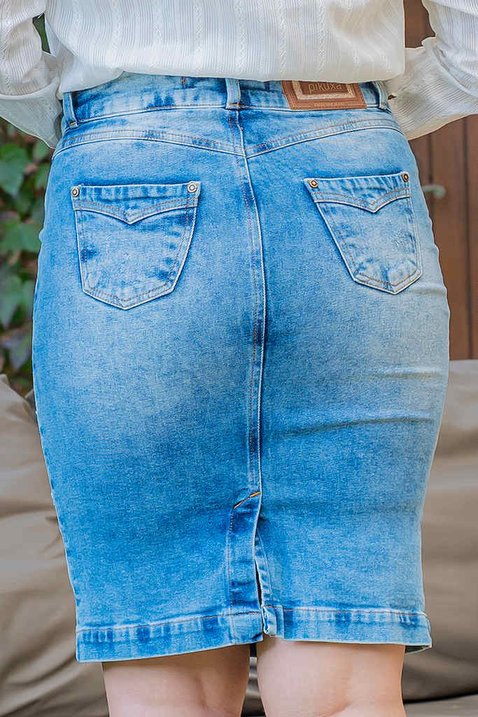 saia jeans reta classica 6