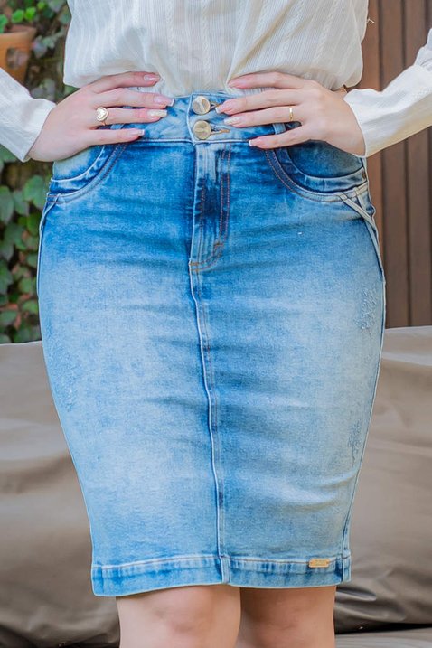saia jeans reta classica 10