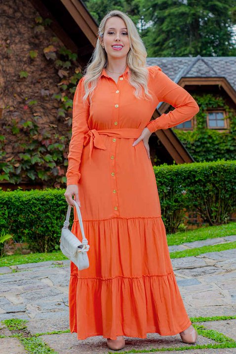 vestido longo laranja 1