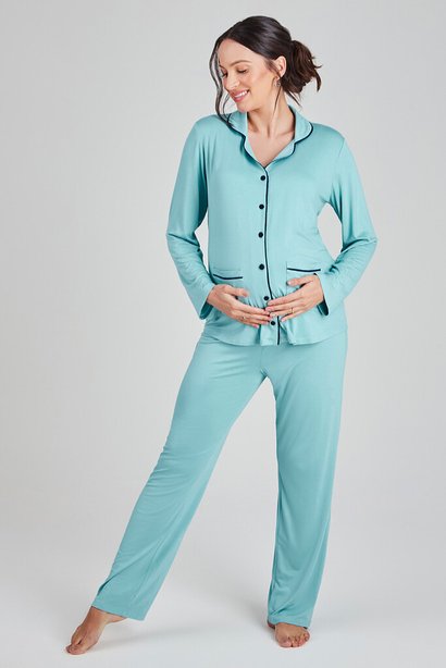 pijama azul claro com bolsos 1