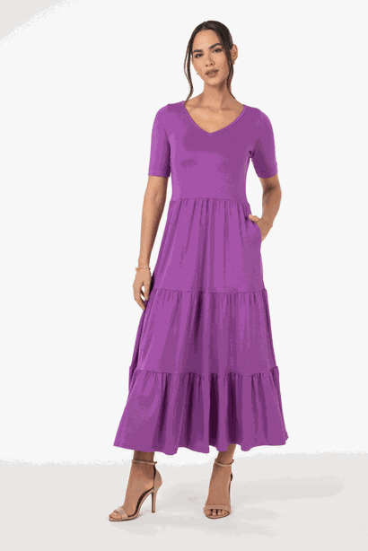 01 vestido violeta moletinho com recortes franzidos via tolentino